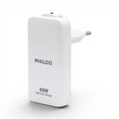 Cargador Philco UltraSlim 65W Plano con Cable USB-C Blanco