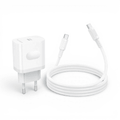 Cargador Borofone BA99A 20W Puerto USB-C Carga Rápida PD con Cable Type-C 1m Blanco