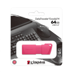 Pendrive Kingston DataTraveler Exodia M 64GB USB 3.2 Gen 1  Rosado