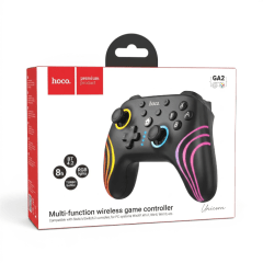 Control Inalámbrico Hoco GA2 Unicorn RGB Nintendo Switch 1 y 2 Negro