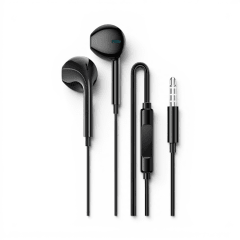 Audífonos con Cable Borofone BM100 In Ear Jack 3.5mm Driver 14mm con Micrófono Negro