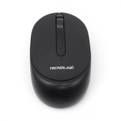 Mouse Tecnolab TL582BK Inalámbrico Dual Bluetooth y 2.4GHz 1000 DPI 3 Botones Negro