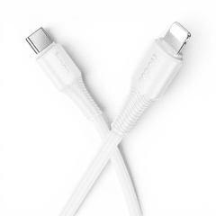 Cable Hoco X120 Duo USB-A a Lightning 2.4A PVC Flexible Carga y Datos 1 Metro
