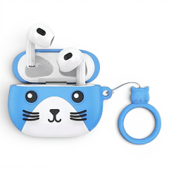Audífonos Hoco EW46 Khaki Cat True Wireless Bluetooth 5.3 con Funda Gato