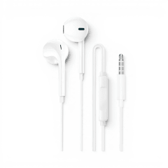 Audífonos con Cable Borofone BM100 In Ear Jack 3.5mm Driver 14mm con Micrófono Blanco