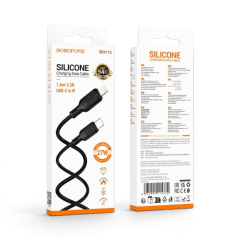 Cable Borofone BX113 USB-C a Lightning 27W Carga Rápida y Datos Flexible 1 Metro Negro