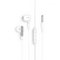 Audífonos con Cable Hoco M123 Glory In Ear Jack 3.5mm Semi In Ear Driver 14mm con Micrófono Blanco