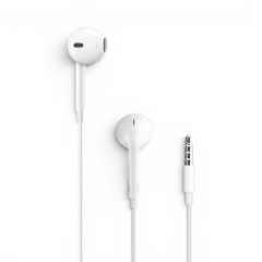Audífonos con Cable Apple EarPods Jack 3.5mm con Control Remoto y Micrófono Blanco