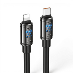 Cable Hoco U143 USB-C a Lightning PD Carcasa Zinc Alloy Nylon Trenzado