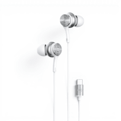 Audífonos con Cable Maxell EB-XC1 USB-C con Adaptador In Ear Micrófono Integrado Blanco