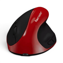 Mouse Ergonómico Inalámbrico Recargable Tecmaster TM-100545 Rojo