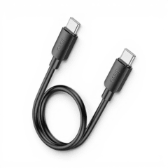 Cable Hoco X96 Paddy USB-C a USB-C 60W PD 3A Nylon Trenzado Carga y Datos 25cm Negro