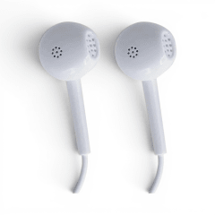 Audífonos con Cable PQK P100 In Ear Jack 3.5mm Stereo Manos Libres con Micrófono Blanco