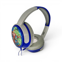Audífonos Infantiles Marvel Avengers On-Ear con Micrófono Desmontable Jack 3.5mm Gris Azul