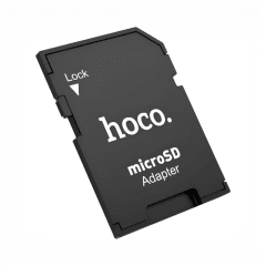 Adaptador de Tarjeta MicroSD a SD Hoco HB22 Negro