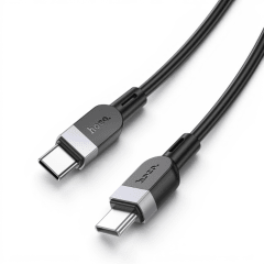 Cable Hoco X109 Energy USB-C a USB-C 60W PD 3A Silicona Carga y Datos 3 Metro Negro