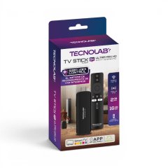 TV Stick Tecnolab TL864 Android 14 8K 2GB RAM 16GB WiFi Dual Band Bluetooth 5.4 con Control Remoto