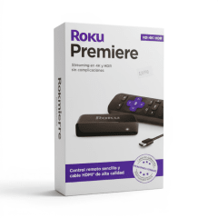 Roku Premiere 4K HDR Reproductor Streaming Reacondicionado HD 4K HDR Quad Core WiFi con Cable HDMI Negro