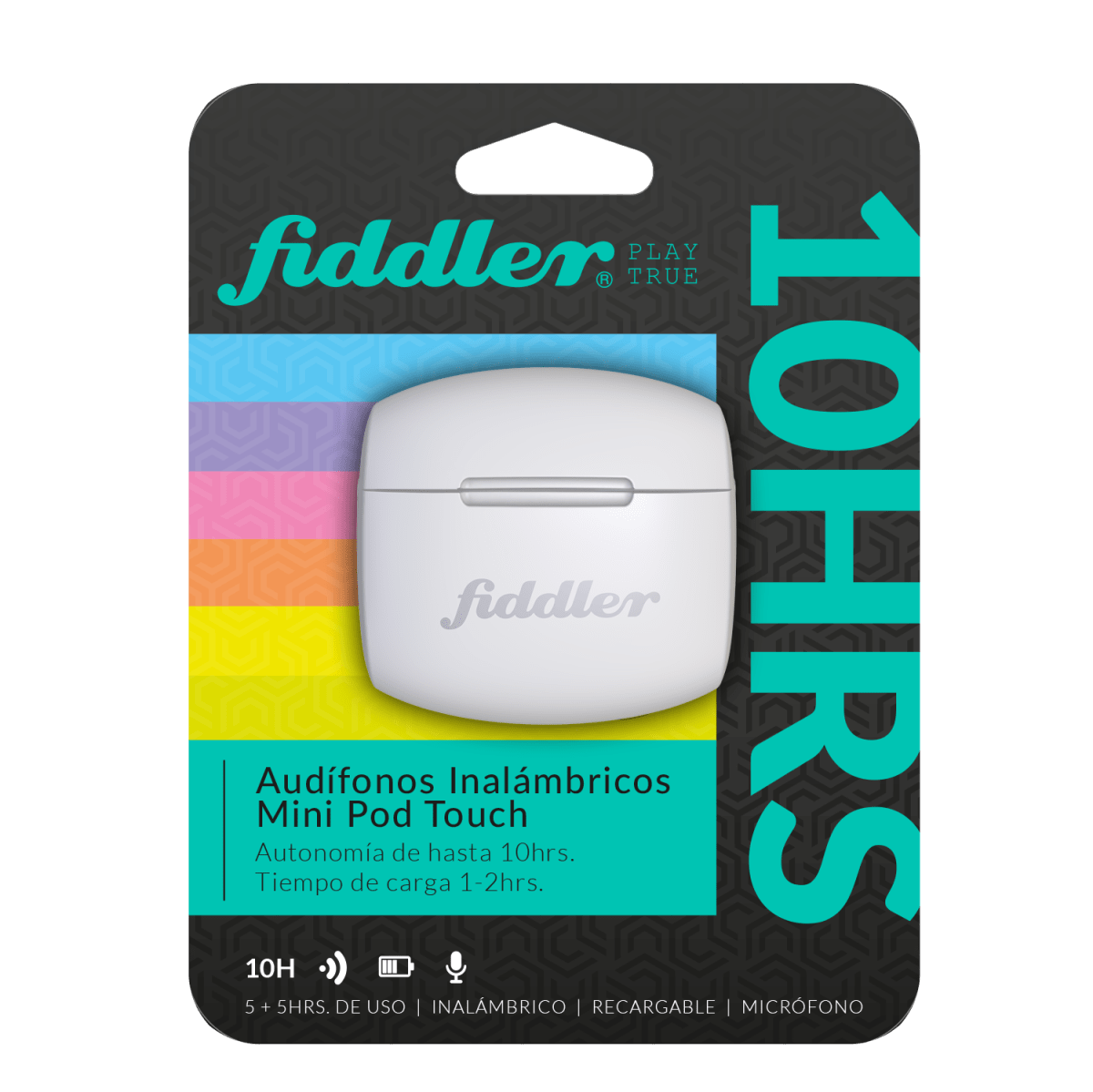 Audífonos Fiddler Colors True Wireless Bluetooth 5.3 5 Horas4