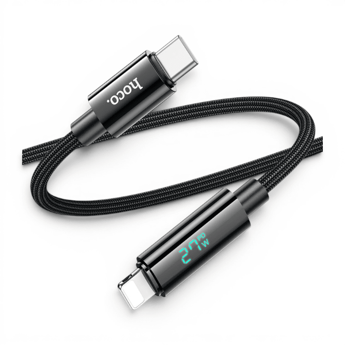 Cable Hoco U125 Clever USB-C a Lightning PD Display LED2