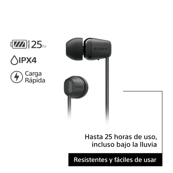 Audífonos Sony WI-C100 Bluetooth 5.0 In Ear IPX44