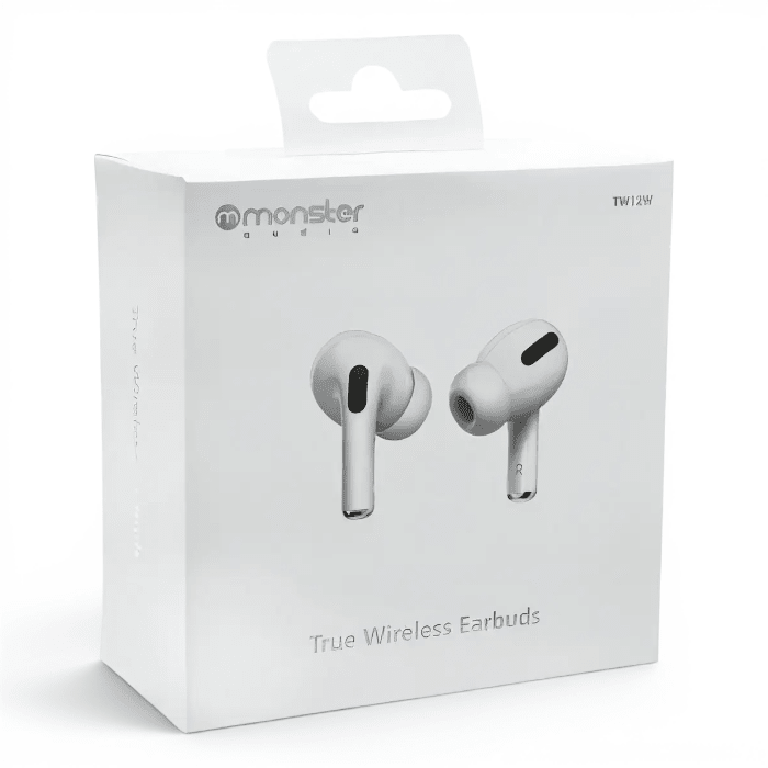 Audífonos Monster Audio TW12W True Wireless Bluetooth 5.1 Blanco2
