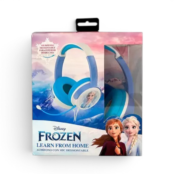 Audífonos Infantiles Disney Frozen On-Ear con Micrófono Desmontable Jack 3.5mm Blanco Celeste2
