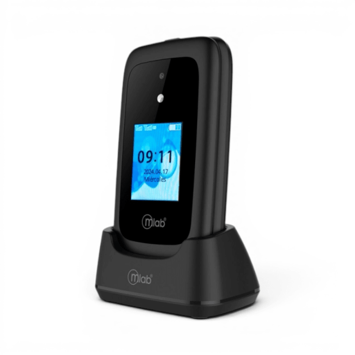 Teléfono Senior Mlab Shell 4G LTE SOS con Tapa Doble Pantalla 2.8