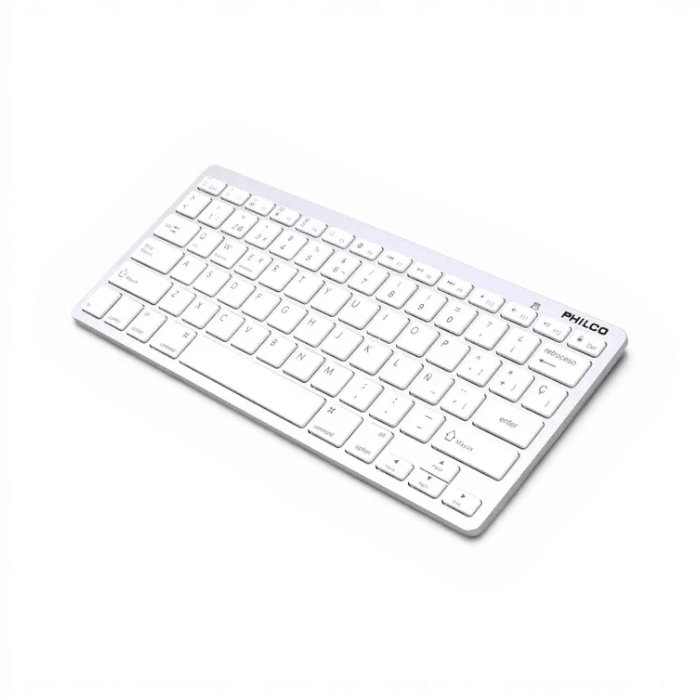 Teclado Inalámbrico Philco AP382 Bluetooth Ultra Slim 78 Teclas Silencioso Blanco2
