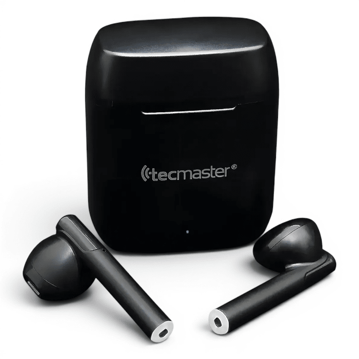 Audífonos Tecmaster TM-300526 True Wireless Bluetooth 5.3 IPX4 Hi-Fi Negro1