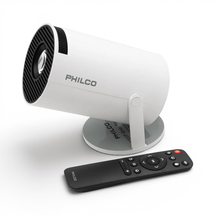 Proyector Smart Philco H300P 4K Android WiFi 6 Bluetooth 5.0 260 Lúmenes HDMI USB Blanco2