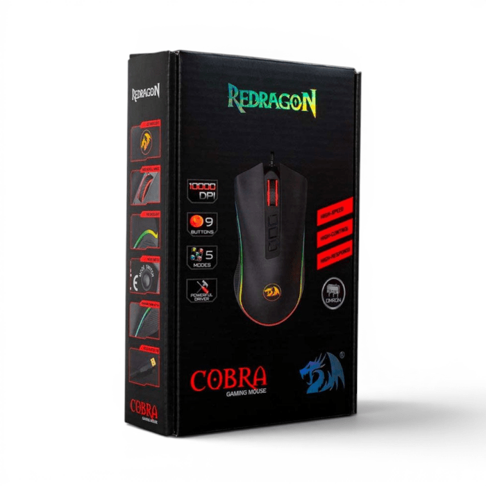 Mouse Gamer Redragon Cobra M711 Sensor Pixart P3325 RGB Chroma 10000 DPI1
