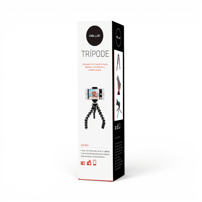 Trípode Flexible DBlue SKU 03-DBTRIP05 para Celulares y Cámaras6