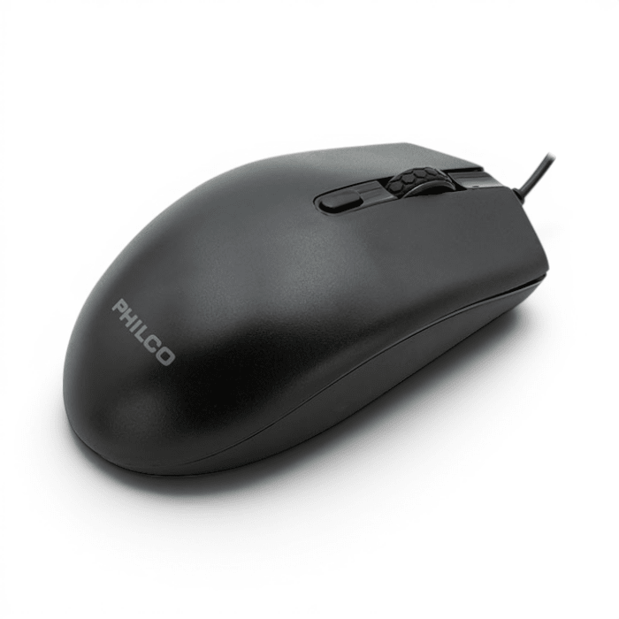 Mouse Philco SPK7204 Alámbrico USB Óptico 1200 DPI 4 Botones Ergonómico Negro1