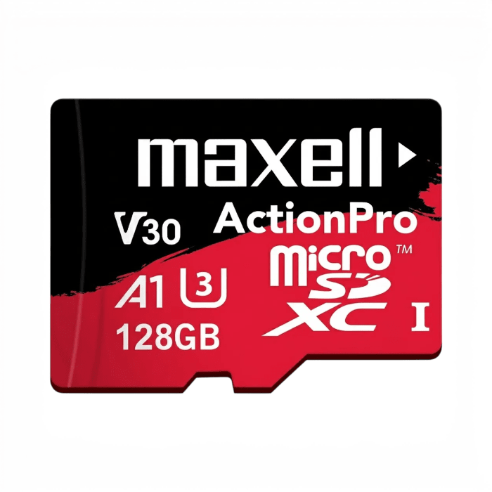 Tarjeta MicroSD Maxell Action Pro 128GB UHS-3 U3 Clase 10 8K Modelo MCSD-128U3 con Adaptador SD2