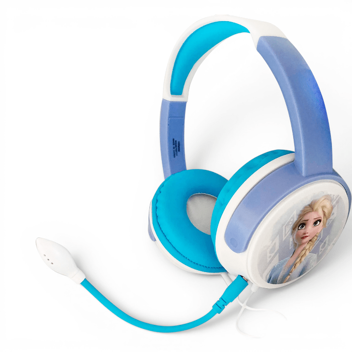 Audífonos Infantiles Disney Frozen On-Ear con Micrófono Desmontable Jack 3.5mm Blanco Celeste4