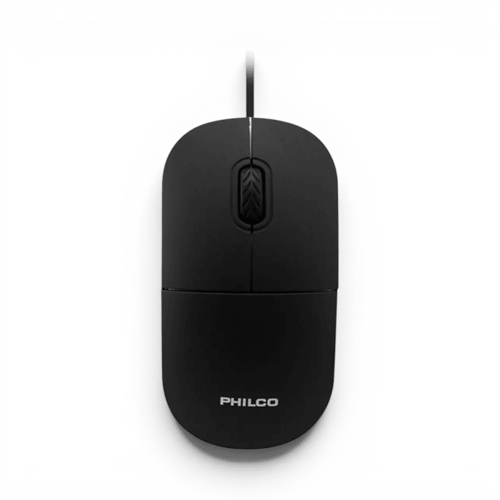 Mouse Philco 122UN Alámbrico USB Óptico 3 Botones Ambidiestro Negro1