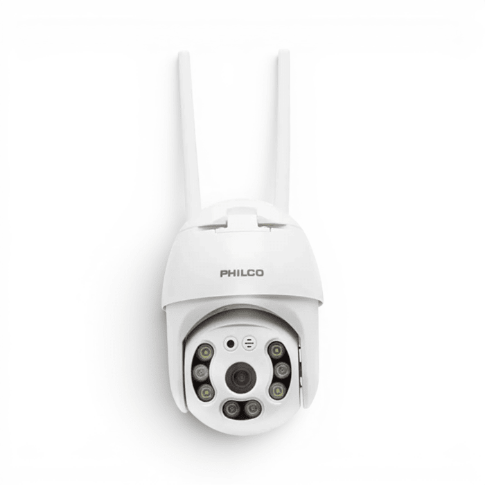 Cámara de Seguridad Exterior Philco W4120 IP WiFi PTZ 1080p Full HD 2MP H265 IP66 360°1