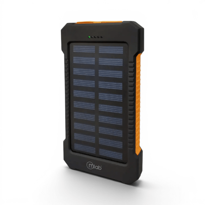 Power Bank Solar Mlab Sun Charger 8000mAh 4 en 1 con Linterna IP55 Negro2