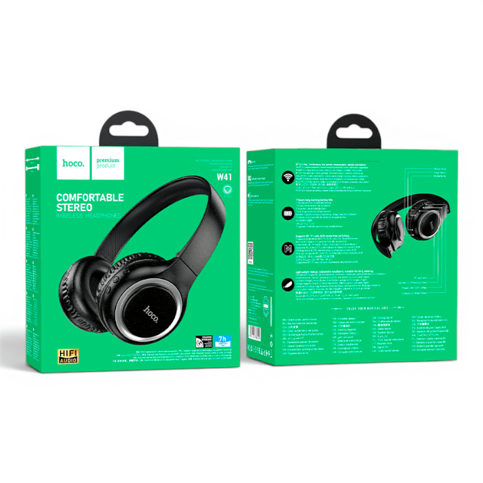 Audífonos Hoco W41 Over Ear Bluetooth 5.3 HiFi con TF Card y AUX 7 Horas2