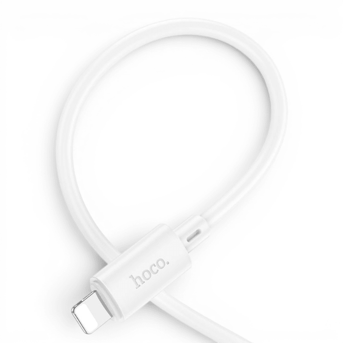 Cable Hoco X88 Gratified USB-A a Lightning 2.4A PVC Flexible Carga y Datos 2 Metros Blanco1