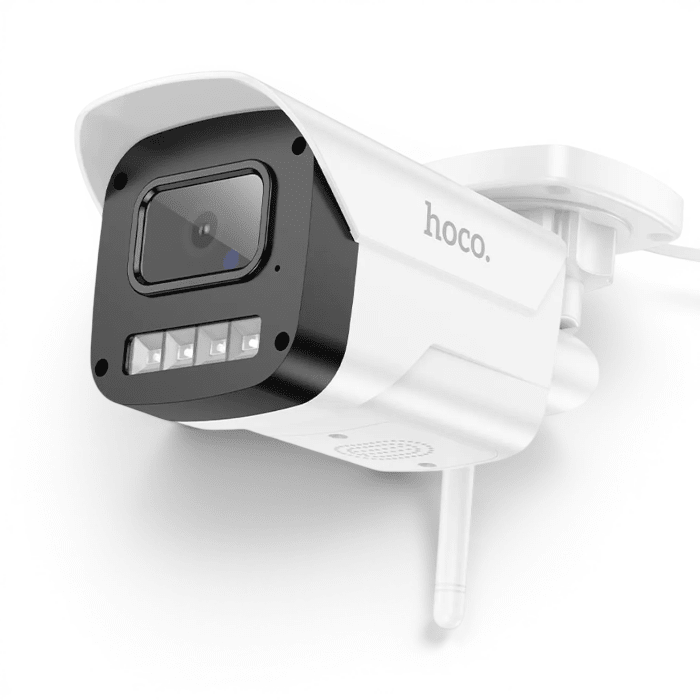 Cámara de Seguridad Hoco D4 IP WiFi HD 1080p Bullet IP65 Exterior H265 Visión Nocturna Blanca1