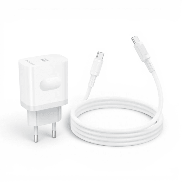 Cargador Borofone BA99A 20W Puerto USB-C Carga Rápida PD con Cable Type-C 1m Blanco1