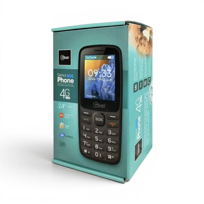 Teléfono Senior Mlab 09387 4G LTE Doble SIM Pantalla 2.4