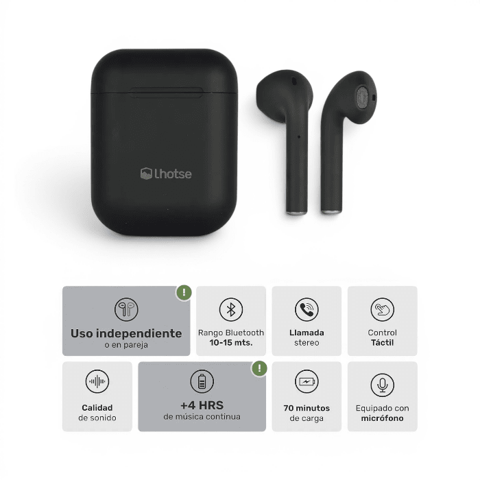 Audífonos Inalámbricos TWS Lhotse Outdoor RM12 Bluetooth V5.06
