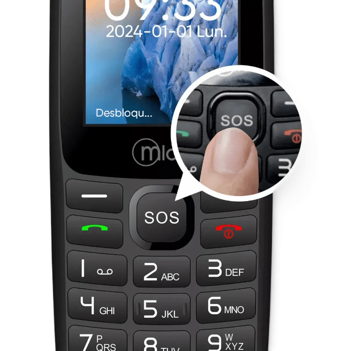 Teléfono Senior Mlab 09387 4G LTE Doble SIM Pantalla 2.4