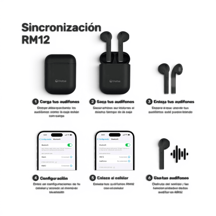 Audífonos Inalámbricos TWS Lhotse Outdoor RM12 Bluetooth V5.07
