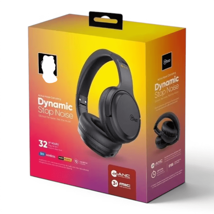 Audífonos Mlab Dynamic Stop Noise 09557 Over Ear ANC ENC Bluetooth1