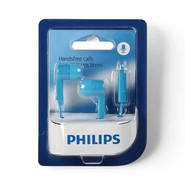 Audífonos con Cable Philips SHE1405 In Ear Jack 3.5mm Driver Neodimio 8.6mm con Micrófono Azul2