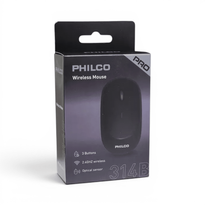 Mouse Philco Pro SPK7314 Inalámbrico 2.4GHz Óptico 1200 DPI 3 Botones Ambidiestro Negro2